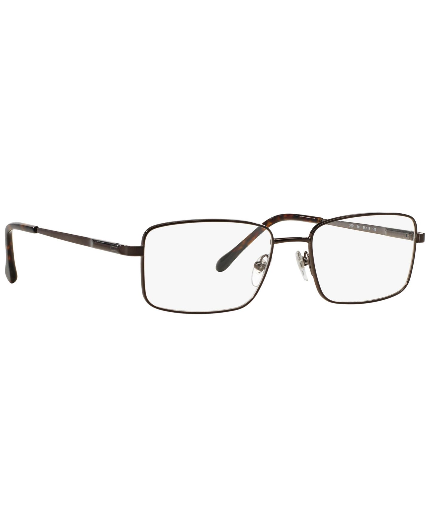 Мужские очки Sferoflex Man Rectangle Metal SF2271 Eyeglasses, цвет: Чёрный какао — фото 3