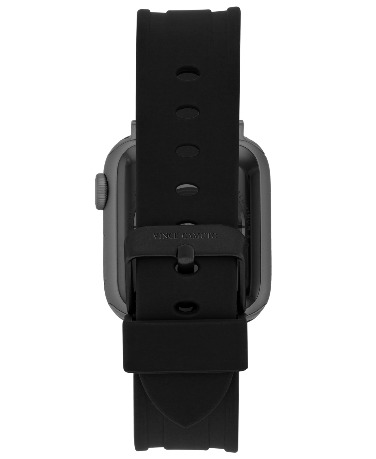 Vince Camuto Men's Black Premium Silicone Band Compatible With 42mm, 44mm, 45mm, Ultra, Ultra2 Apple Watch In Black Premium