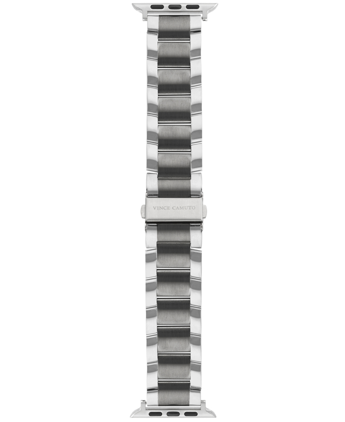 Vince Camuto Men's Silver-tone And Gunmetal Stainless Steel Link Band Compatible With 42mm, 44mm, 45mm, Ultra, Ul In Silver-tone,gunmetal