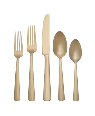 Aptitude Champagne Satin Flatware Set, 20 Piece