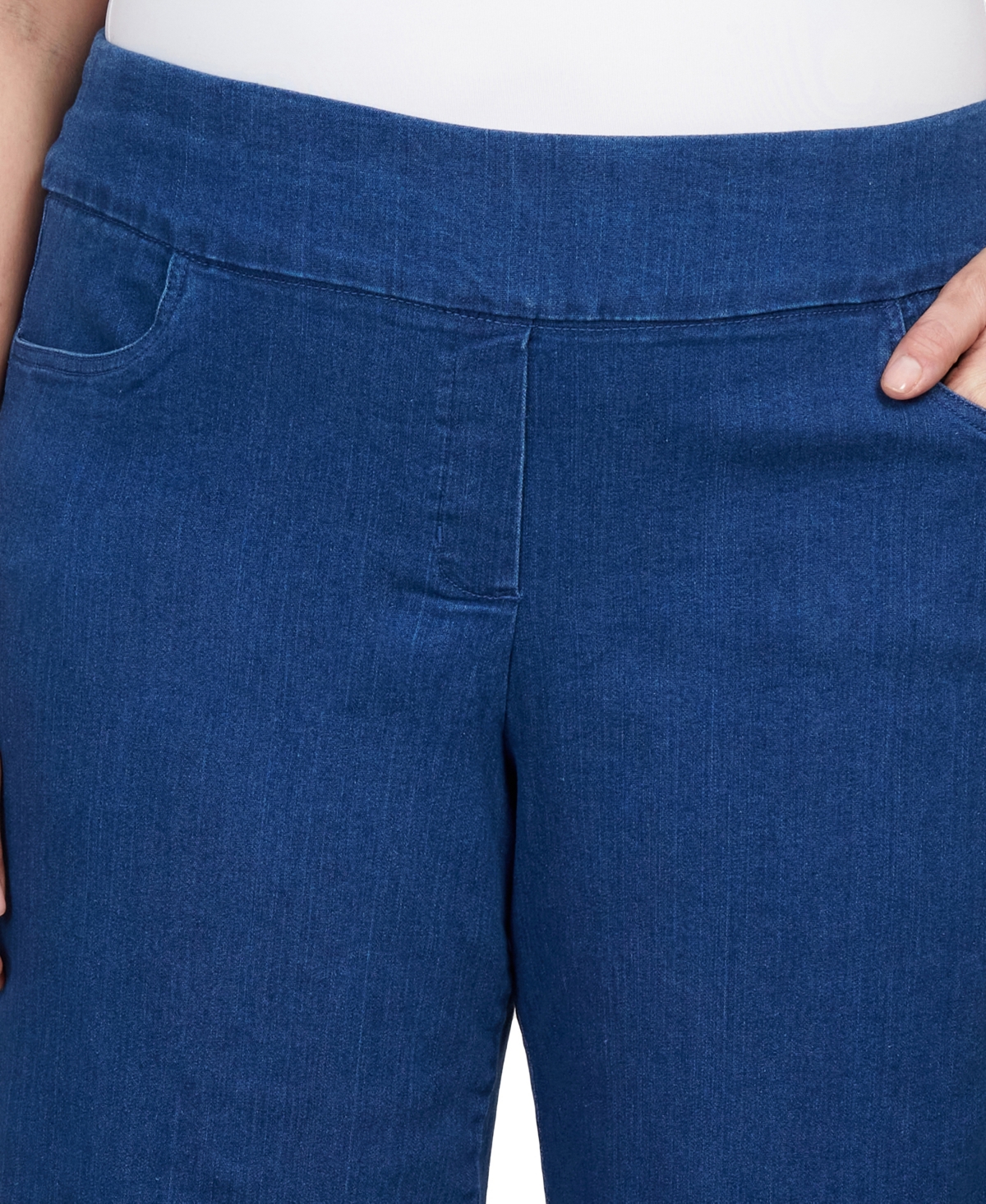 Alfred Dunner Plus Size Super Stretch Mid-Rise Average Length Denim Pants