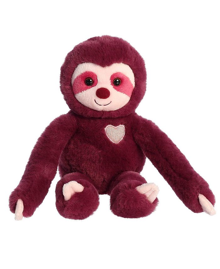 Aurora Medium Sweety Sloth Valentine Heartwarming Plush Toy Amethyst 12" - Macy's