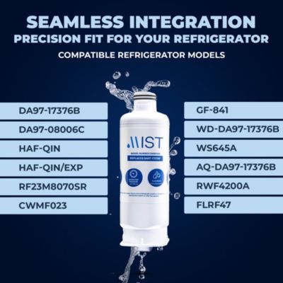 DA97-17376B Samsung Water Filter Replacement for Samsung Water Filter DA97-17376B, HAF-QIN Refrigerator Water Filter, HAF-QIN/EXP, DA97-08006C, RF28R7351SG, RF23M8070SR, RF23M8070SG WS645A 1 Pack