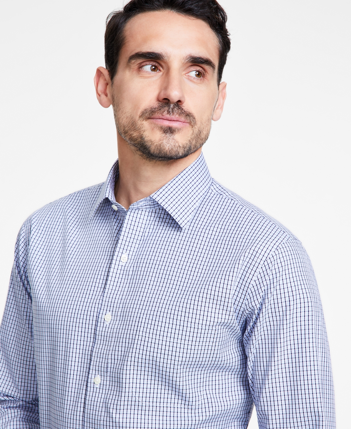 B by Brooks Brothers Men's Regular-Fit Check Dress Shirt