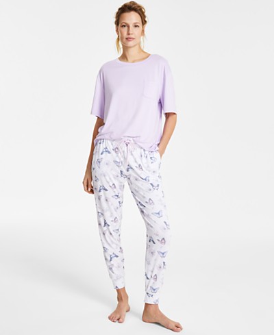 Jenni Knit Long Sleeve Top & Jogger Loungewear Set, Created for