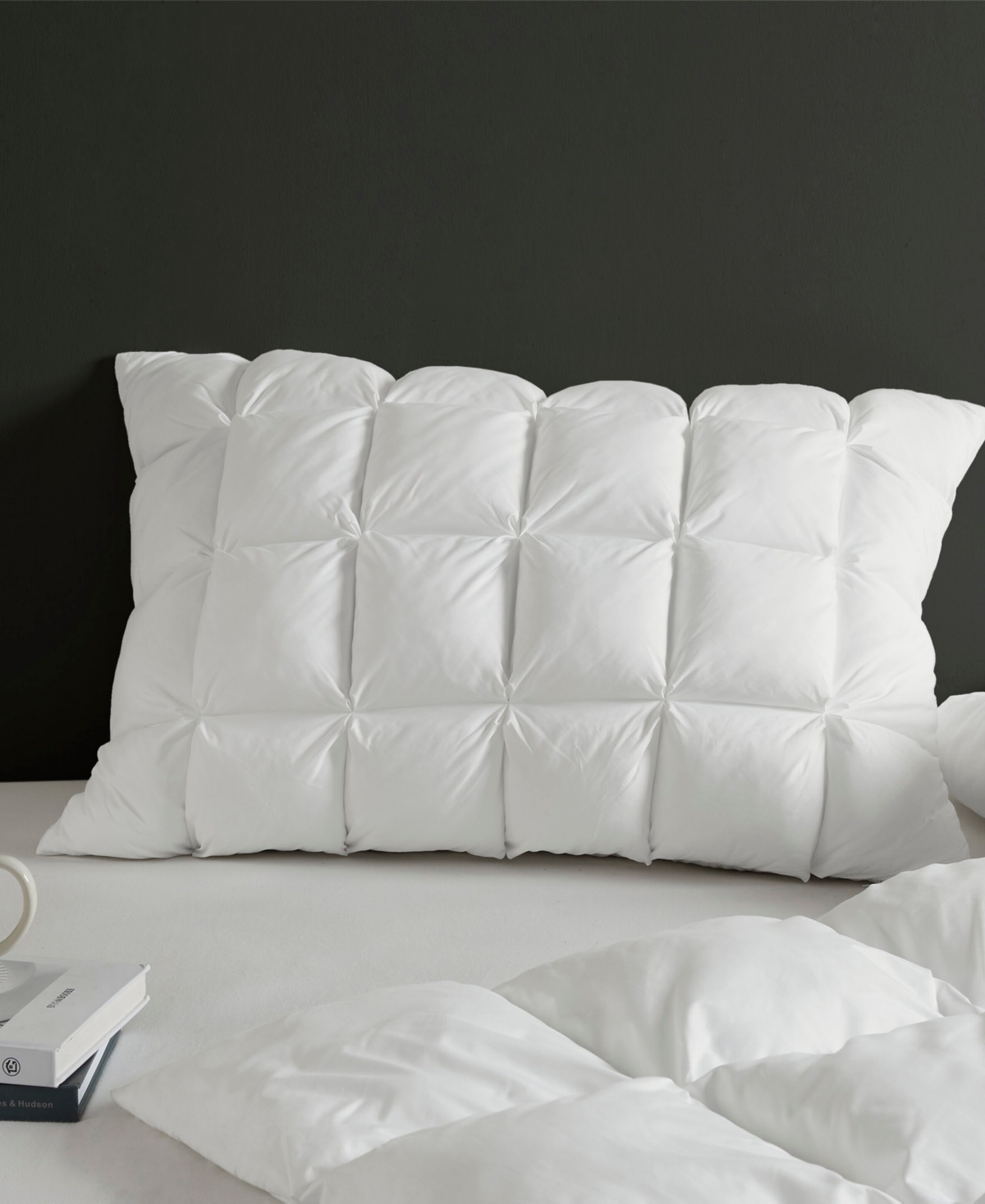 Madison Park Stay Puffed Overfilled Protector Single Piece Pillow In White