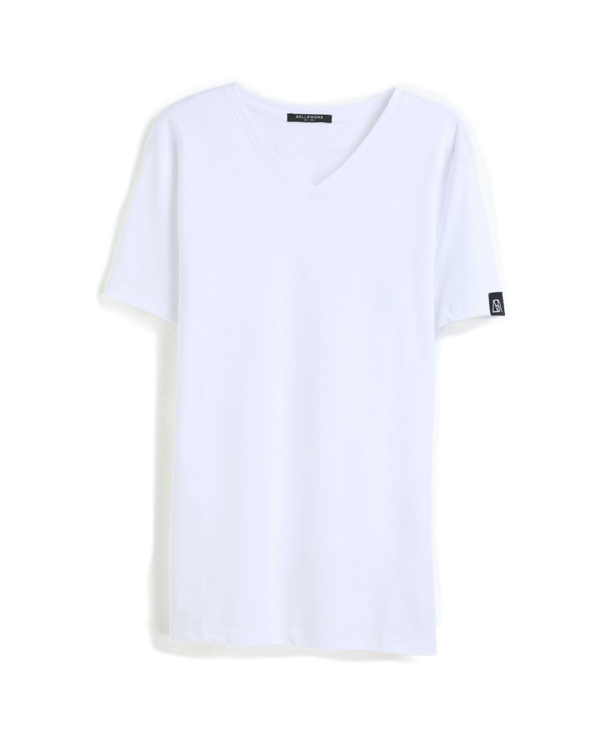 Bellemere Men's Grand V-Neck Mercerized Cotton T-Shirt - White
