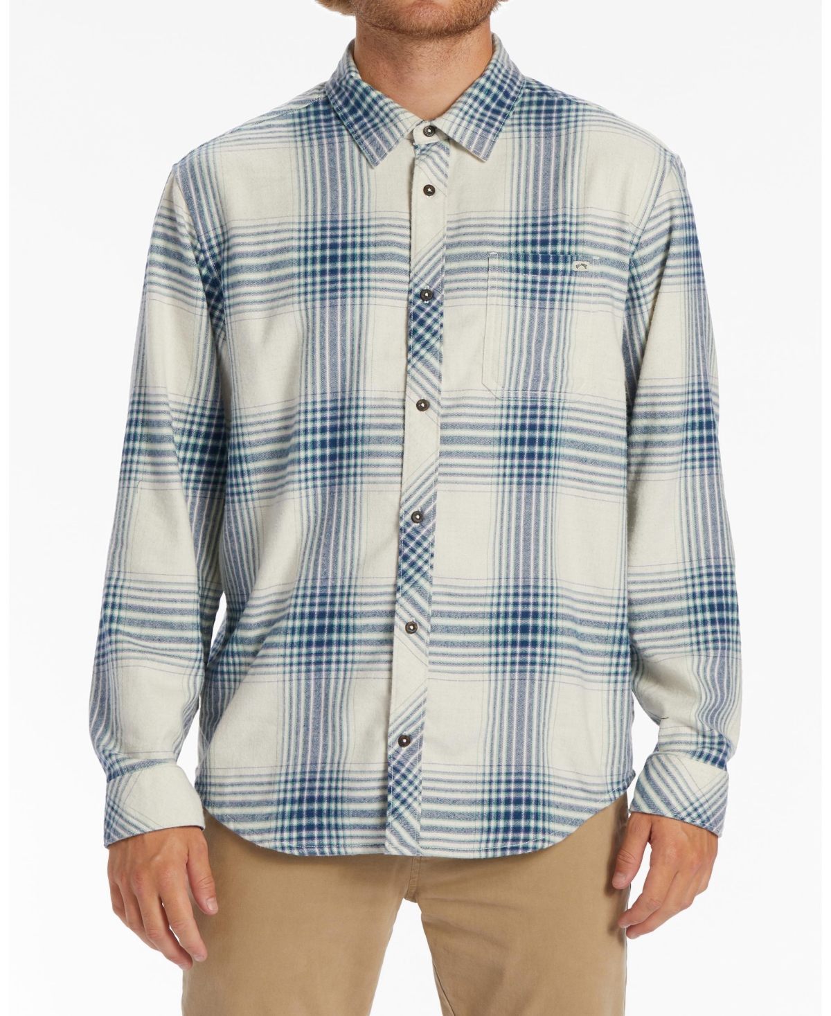Men's Coastline Long Sleeve Flannel Shirt - Stone