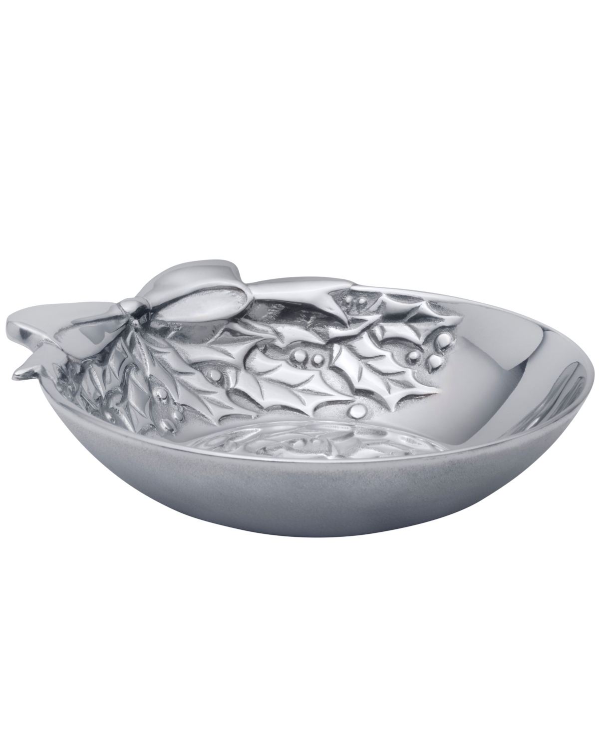 Wilton Armetale Holly Berries Small Bowl, 16 oz In Silver