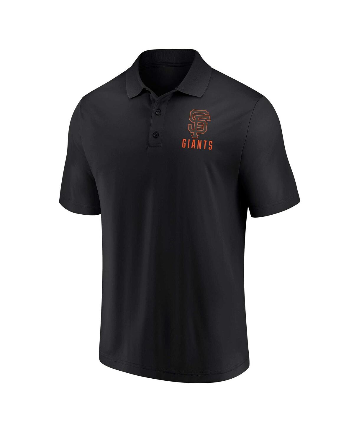 Shop Fanatics Men's  Black, White San Francisco Giants Two-pack Logo Lockup Polo Shirt Set In Black,white