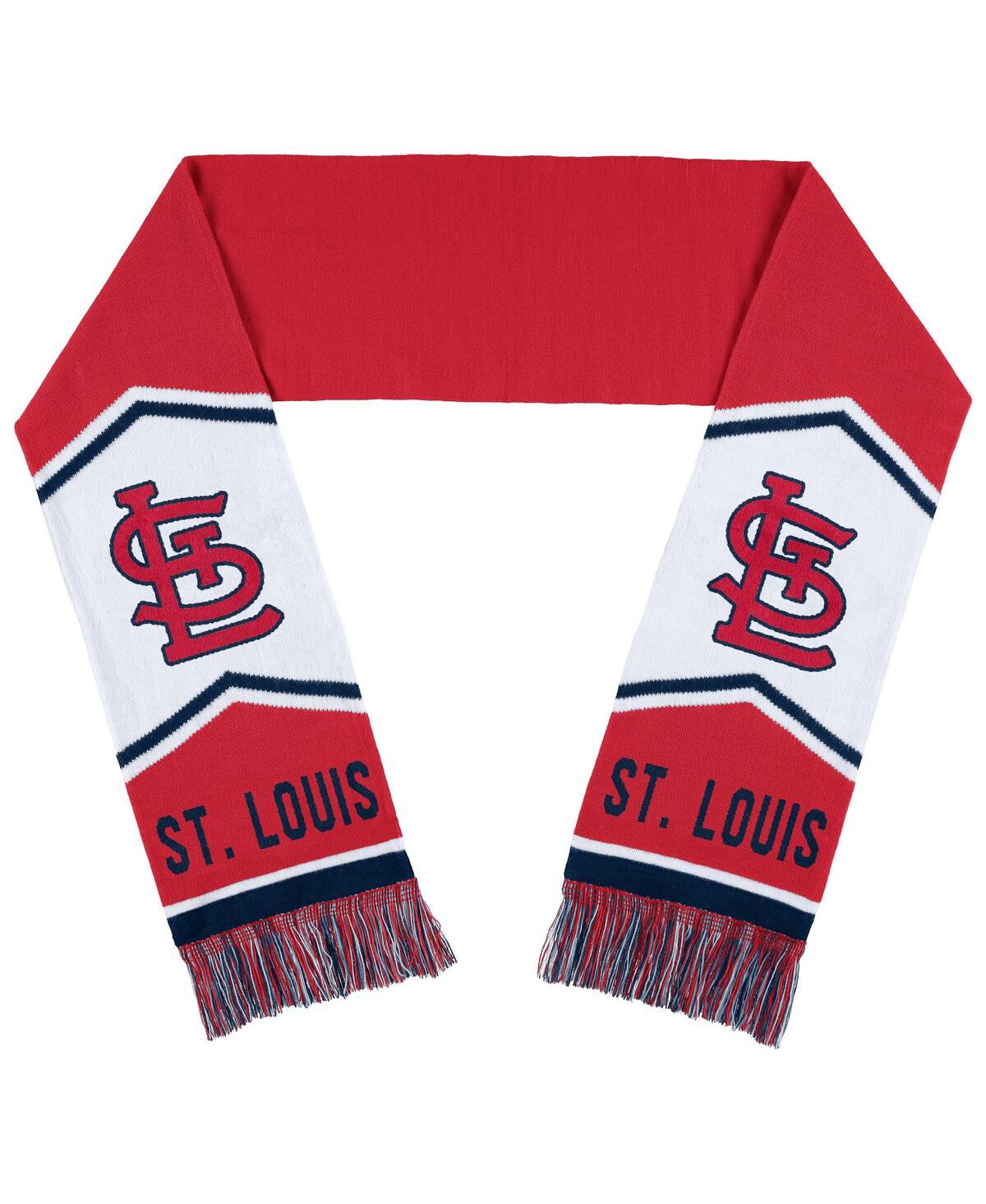 Shop Wear By Erin Andrews Women's  St. Louis Cardinals Jacquard Stripe Scarf In Red