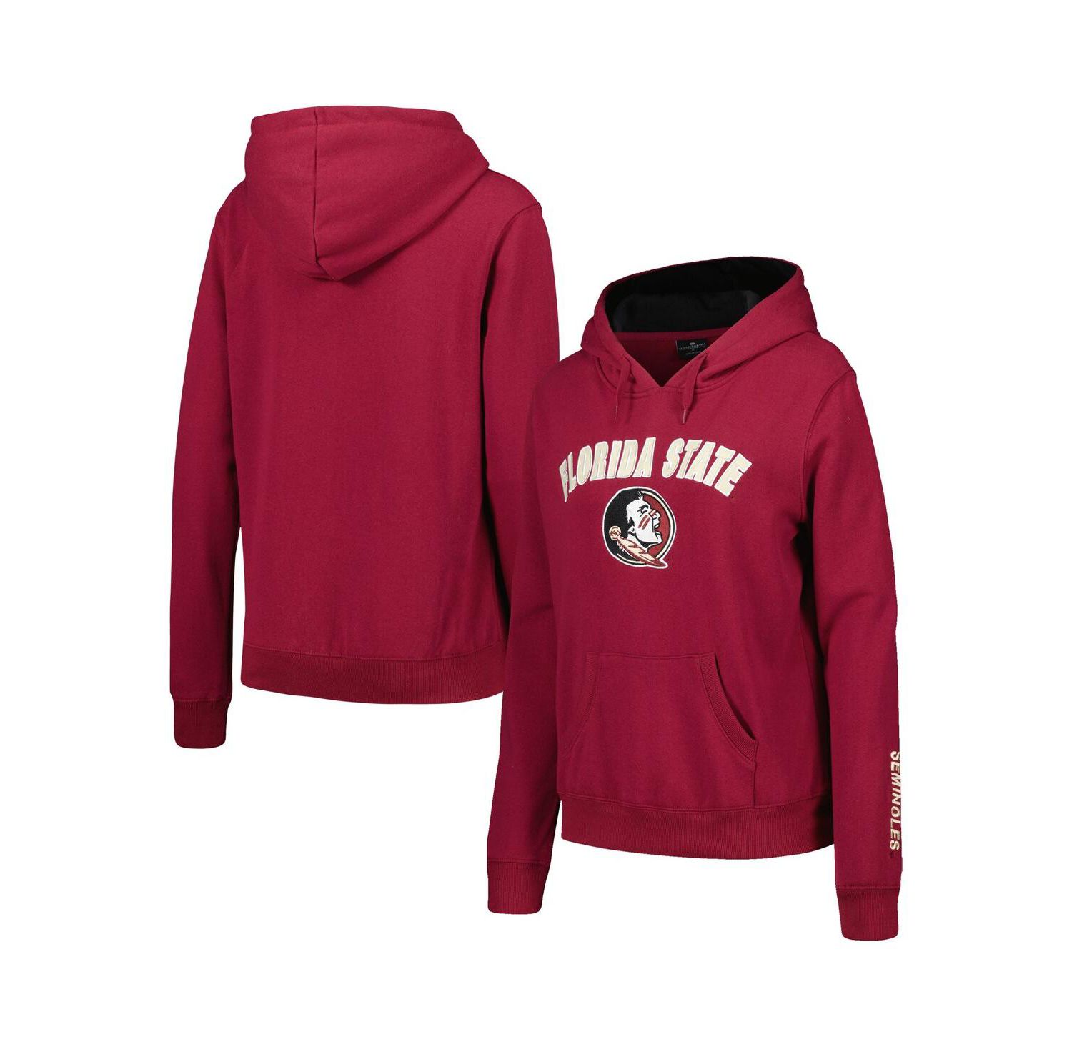 Women's Garnet Florida State Seminoles Arch & Logo Pullover Hoodie