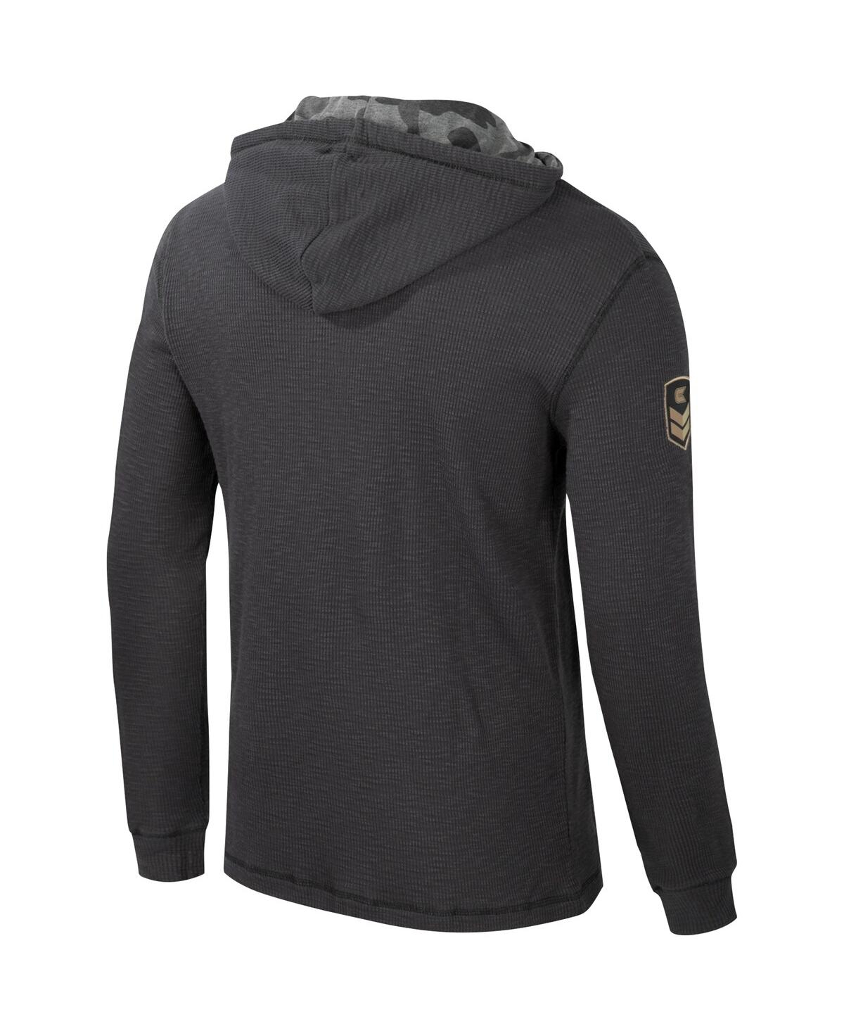 Men's ColosseumNotre Dame Fighting Irish Oht Military-Inspired Appreciation Henley Pullover Hoodie - Charcoal