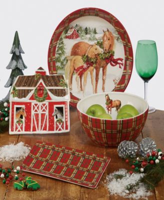 Christmas on the Farm 3-D Barn Cookie Jar