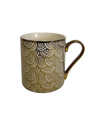 Mosaic Gold Plated Mugs, Set of 6