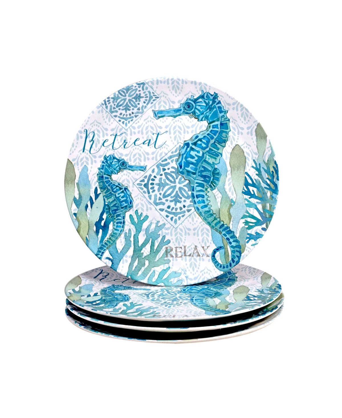 Certified International Beachcomber 12-Pc. Dinnerware Set -white