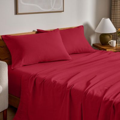Bare Home Cotton Flannel 4-Pc. Sheet Set, King Split