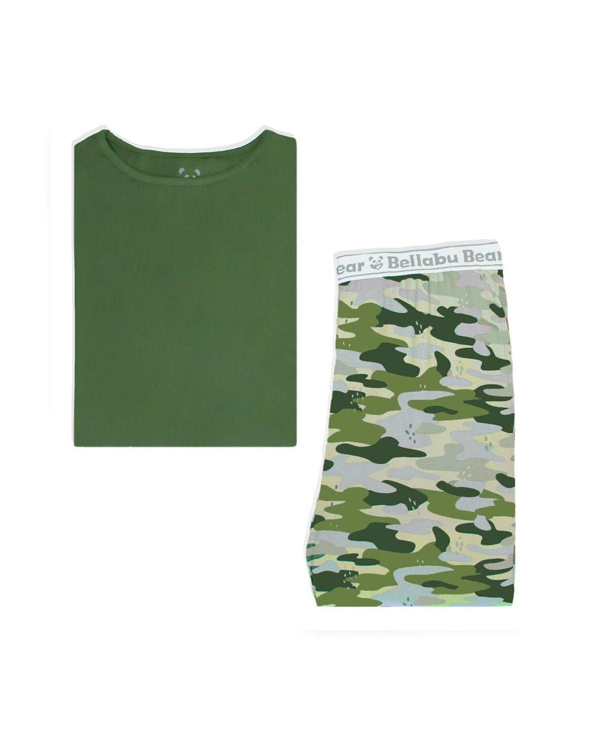 Bellabu Bear Men's Green Camo Pajama Set