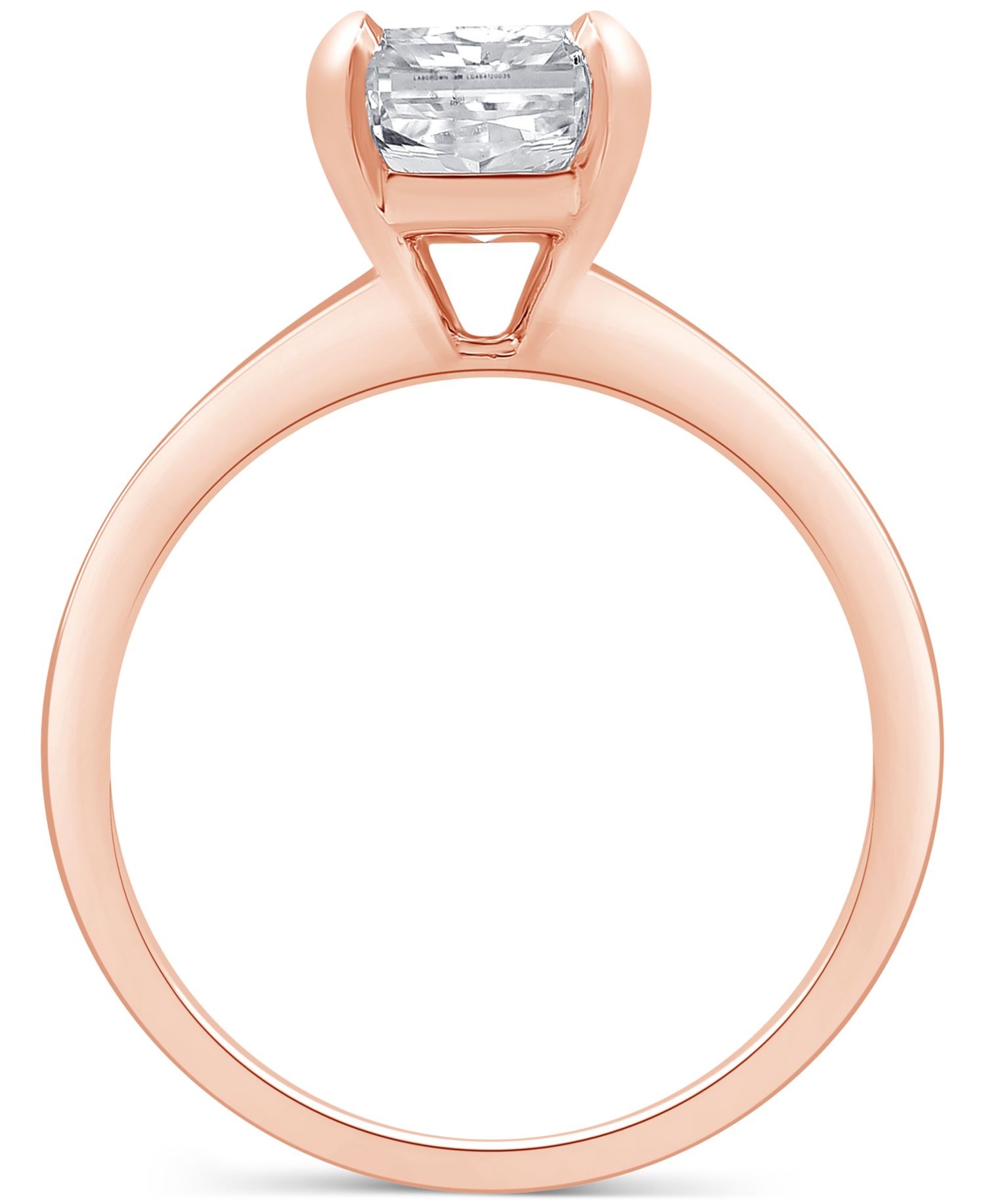 Certified Lab Grown Diamond Radiant-Cut Solitaire Engagement Ring (3 ct. t.w.) in 14k Gold
