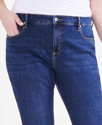 Plus Size Mid-Rise Curvy Bootcut Jeans, Exclusively at Macy's
