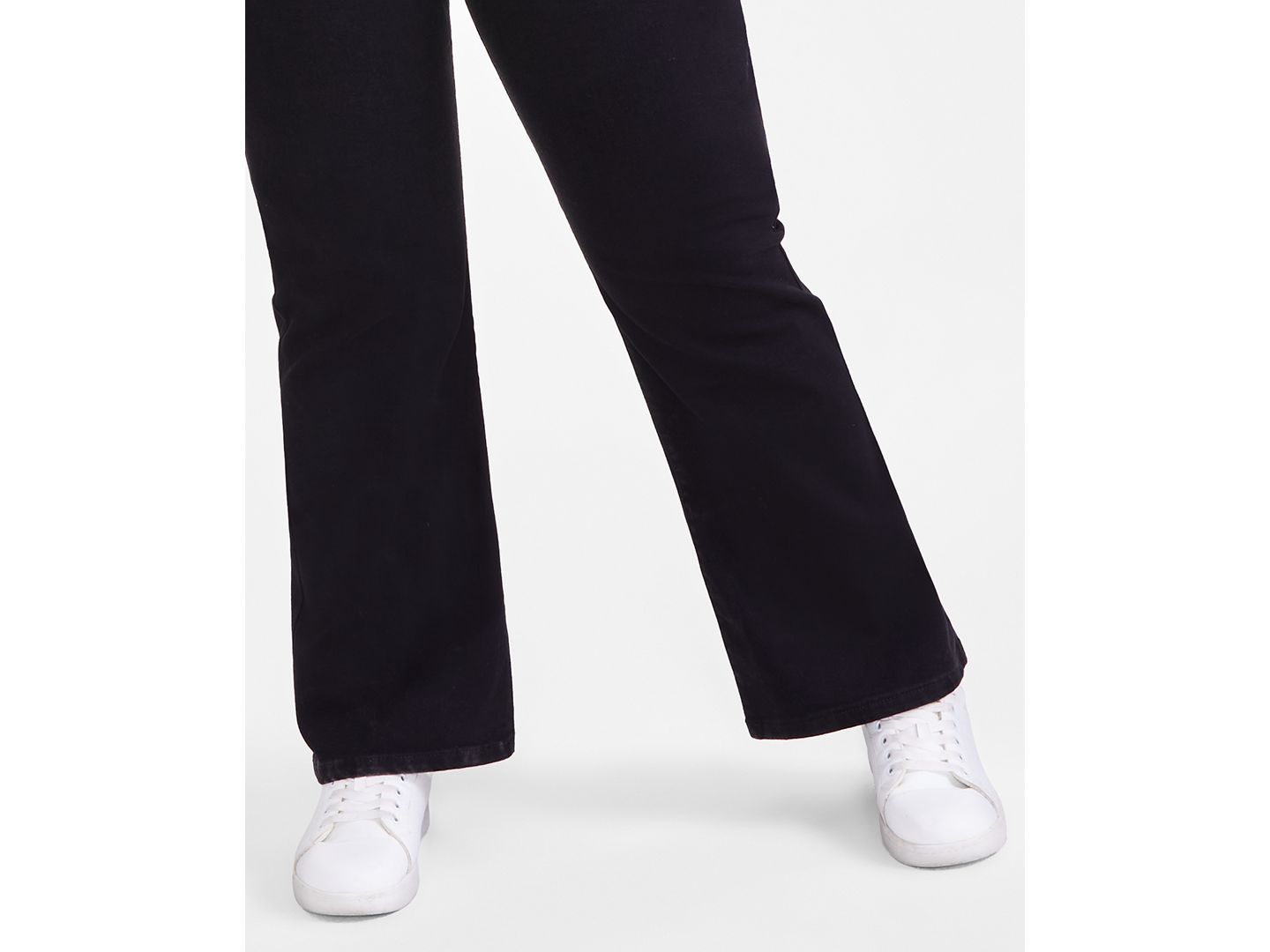 Женские джинсы Style & Co Plus Size Mid-Rise Curvy Bootcut, цвет: Глубокий чёрный — фото 7