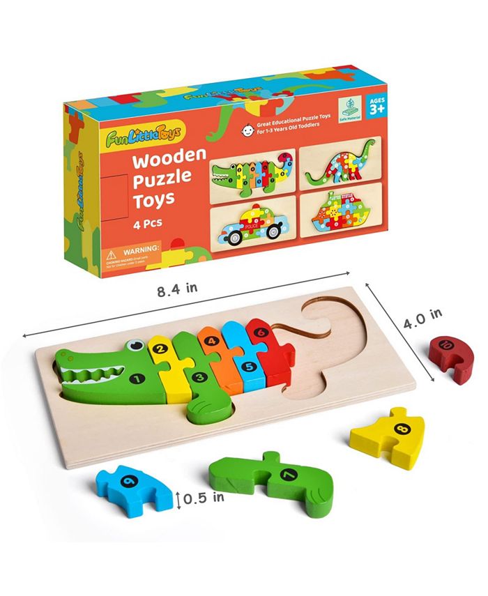 Fun Little Toys Montessori Wooden Puzzle for Toddlers Macy's