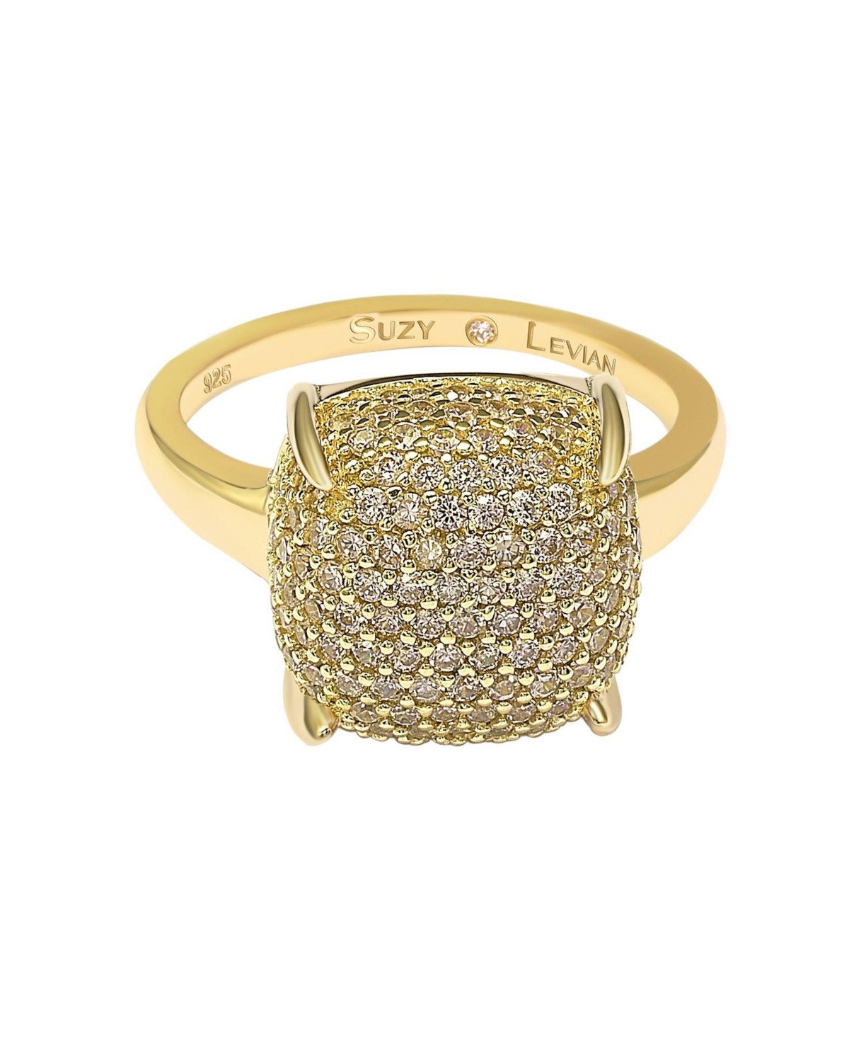 Suzy Levian New York Suzy Levian Sterling Silver Cubic Zirconia Puff Ring