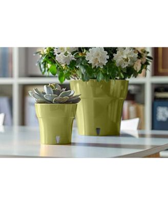 Plastic Round Modern Flower Pot with Drainage Planter,  5.5in