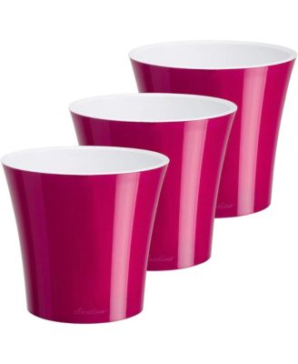 Round Modern Flower Pot with Drainage, 8.5in, Set of 3