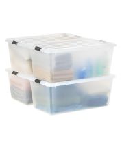 IRIS USA 19qt 6Pack Clear View Plastic Storage Bins with Lids and Secure  Latching Buckles, 6 Units - Foods Co.