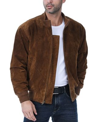 Men WWII Suede Leather Tanker Jacket