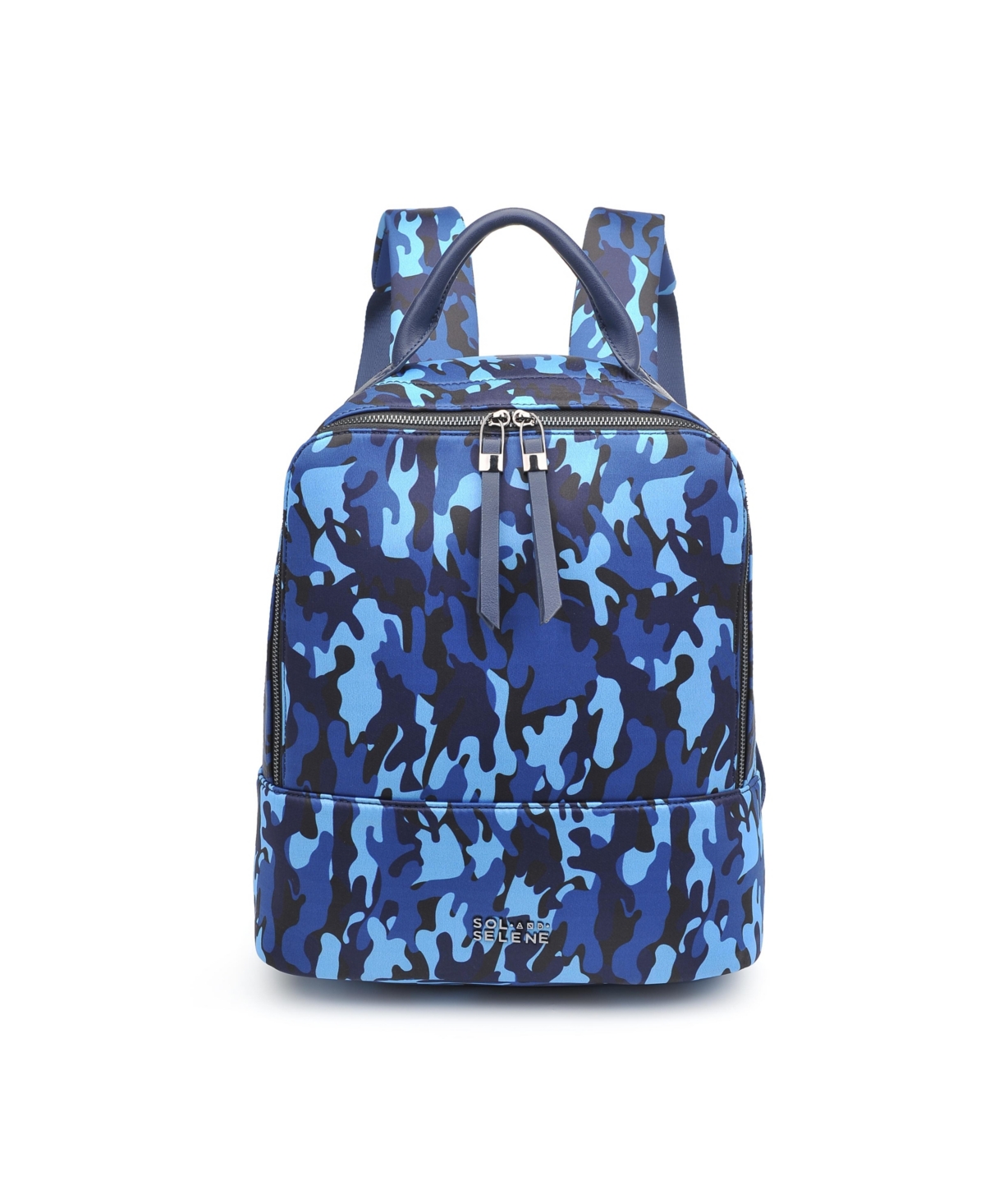 Shop Sol And Selene Cloud Nine Small Backpack In Navy Camo- Neoprene Polyurethane