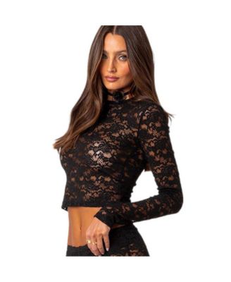 Women's Estella sheer lace top