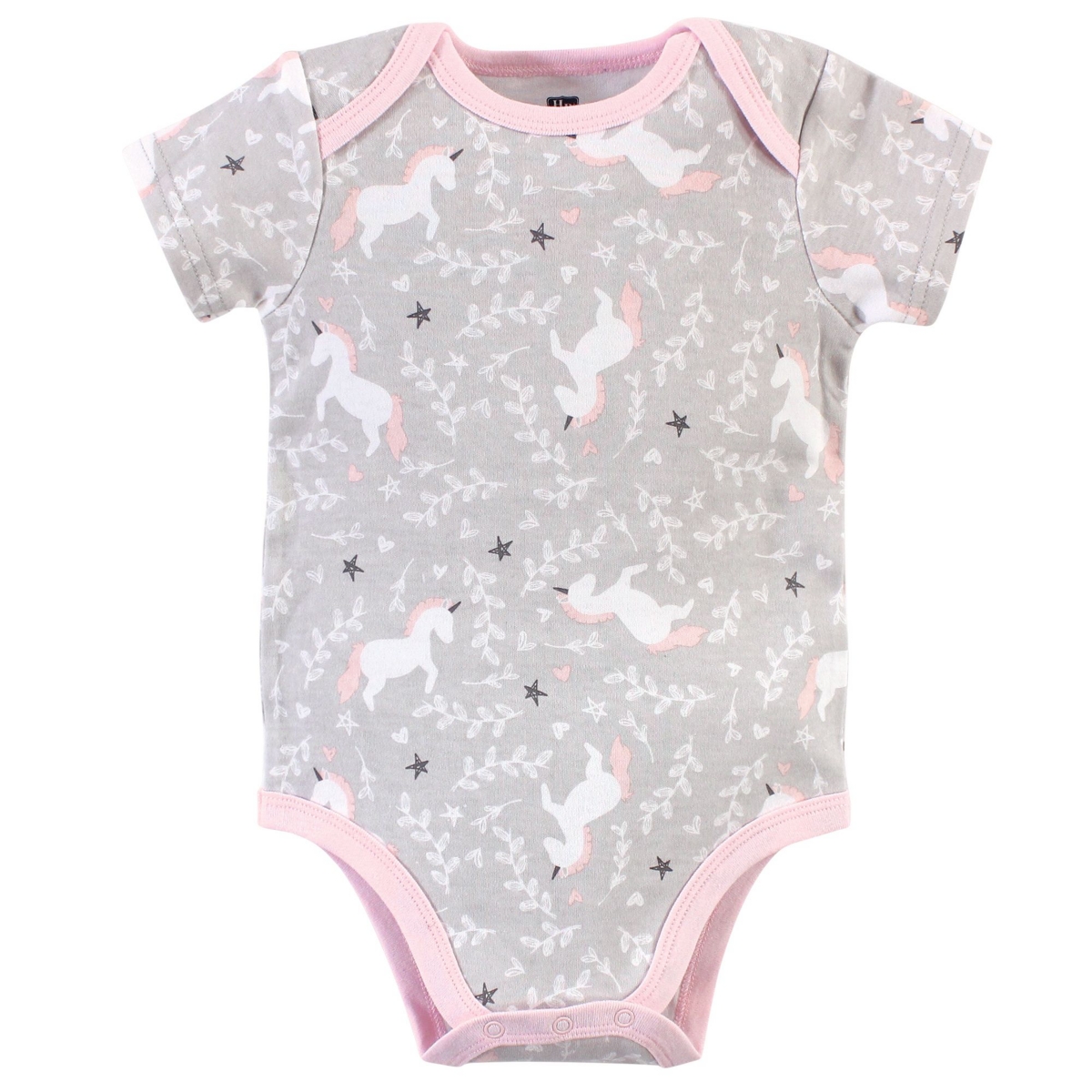 Hudson Baby Baby Girls Cotton Bodysuits 3pk,- Whimsical unicorn