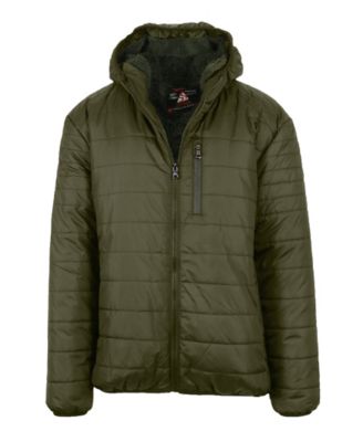 Men's Sherpa Lined Hooded Puffer Jacket