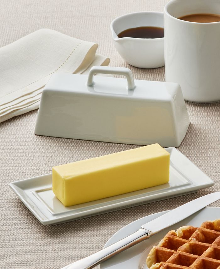 The Cellar Whiteware Covered Butter Dish, Created for Macy's Macy's