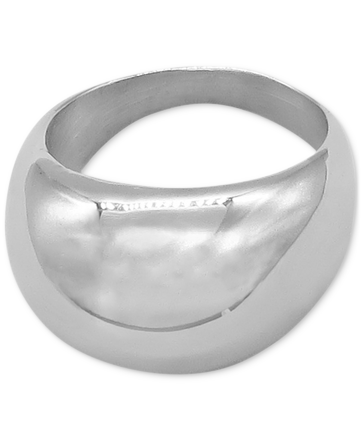 Shop Adornia Silver-tone Water-resistant Tall Dome Ring