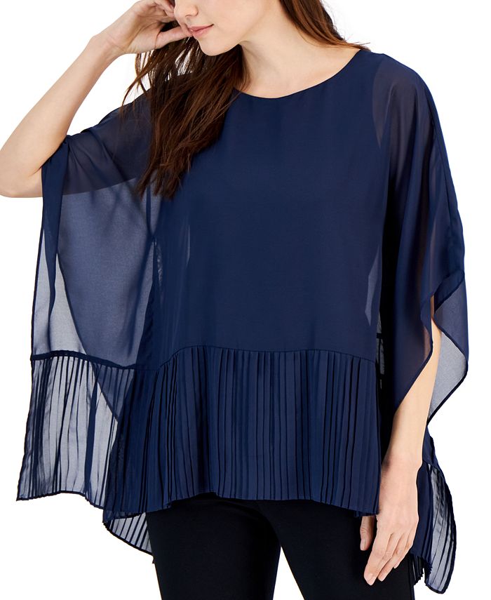 Black Dreamer Leopard Paradise Poncho Sleeve Top main image 1