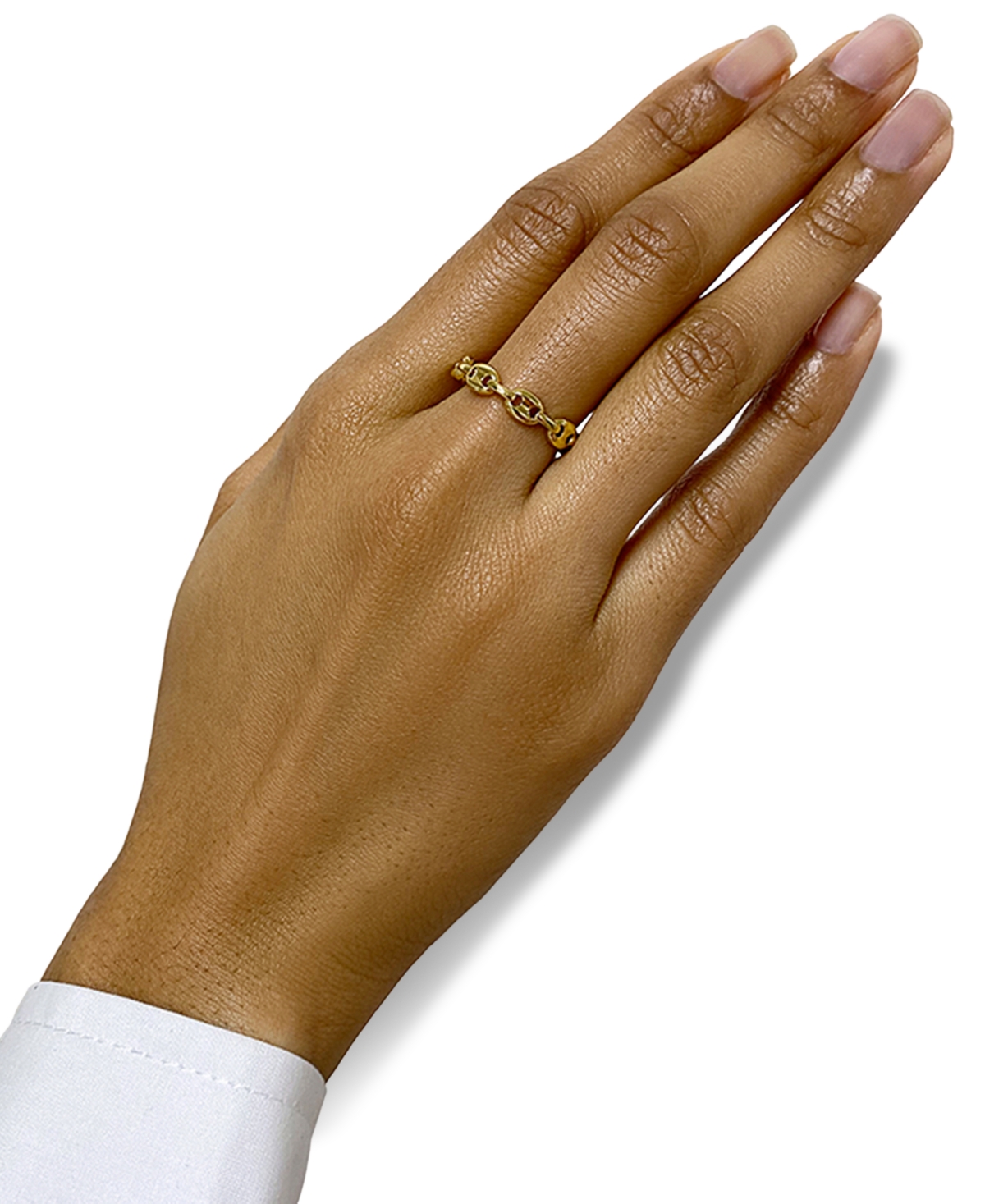 Adornia Gold-tone Water-resistant Mariner Band Ring In Gold