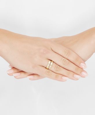 Greek Key Bypass Statement Ring in 10k Gold