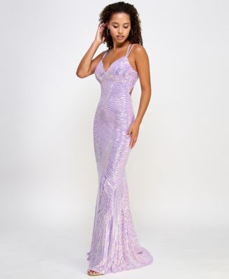 B Darlin Juniors' Sequin Gown - Macy's