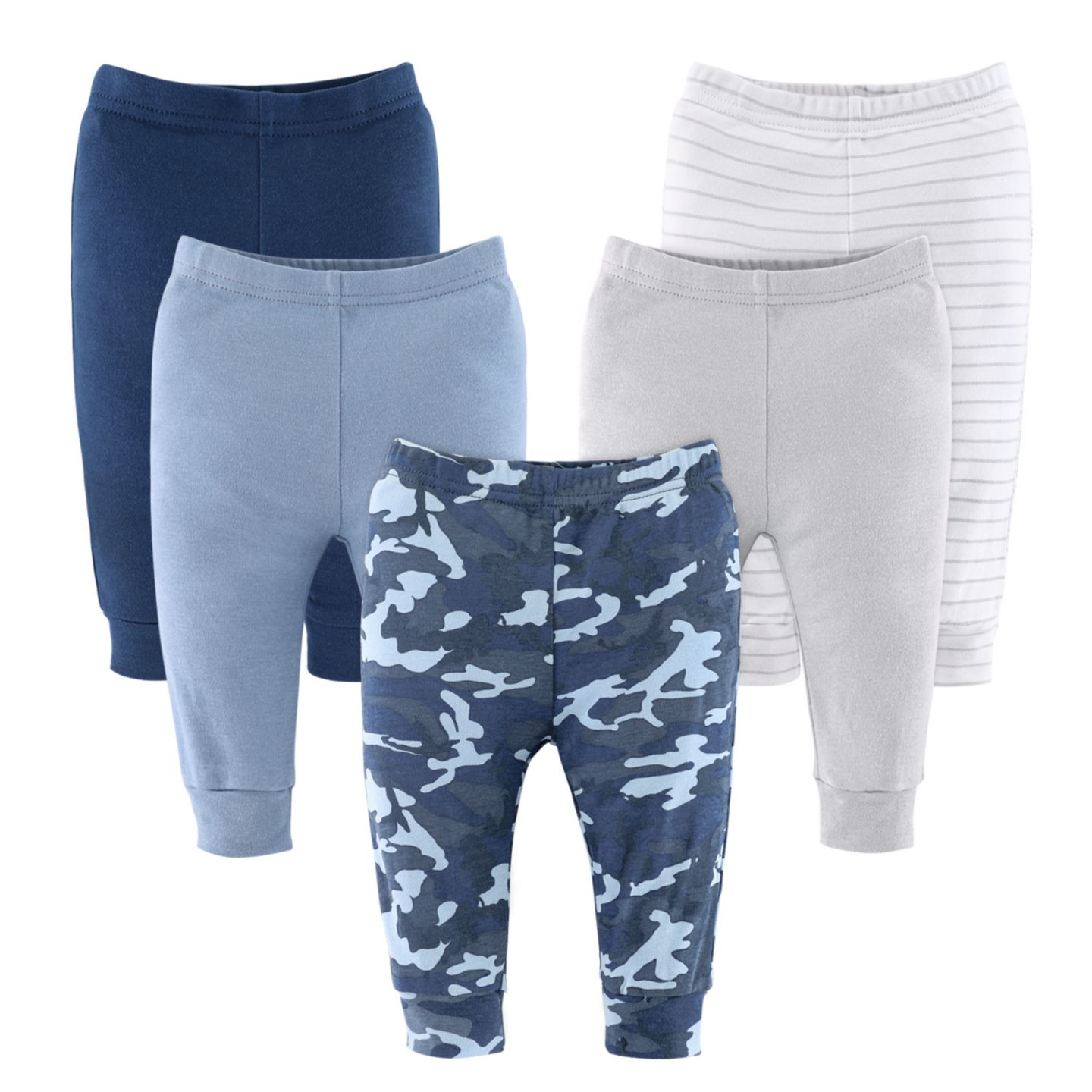 Брюки The Peanutshell Pants, 5-Pack, Blue Camo для мальчиков-малышей, цвет: Синий — фото 1