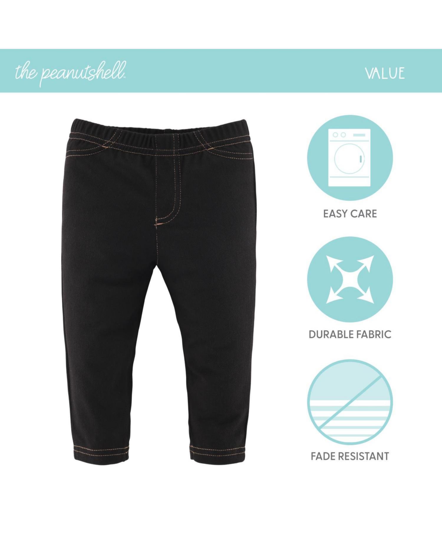 Baby Jeggings for Boys and Girls, 4-Pack