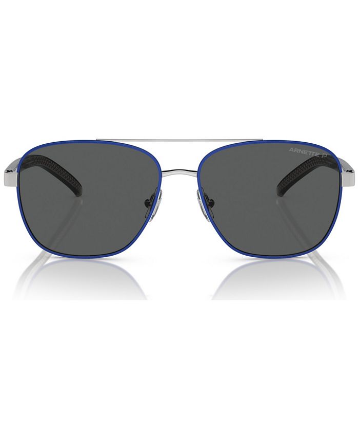 Arnette Lost Boy Polarized Sunglasses – Men's Rectangular Frame, Polar Grey Lenses, Sustainable Materials