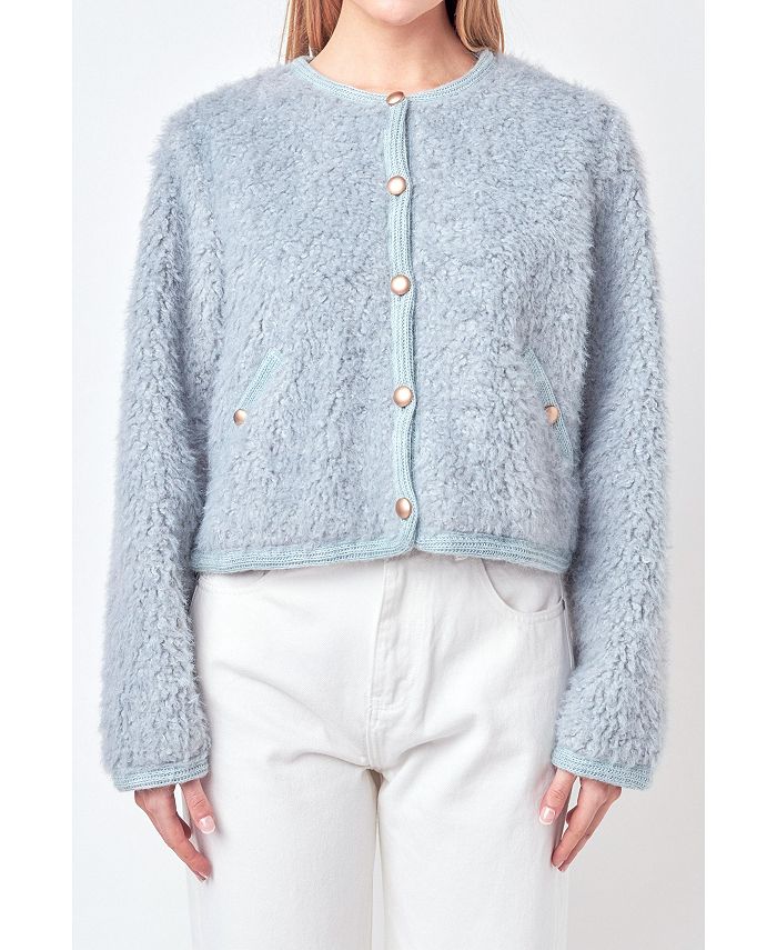 Boucle cardigan jacket discount