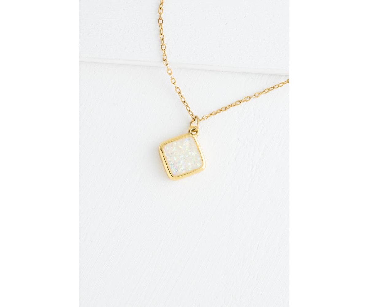 Clare Opal Necklace - Ivory