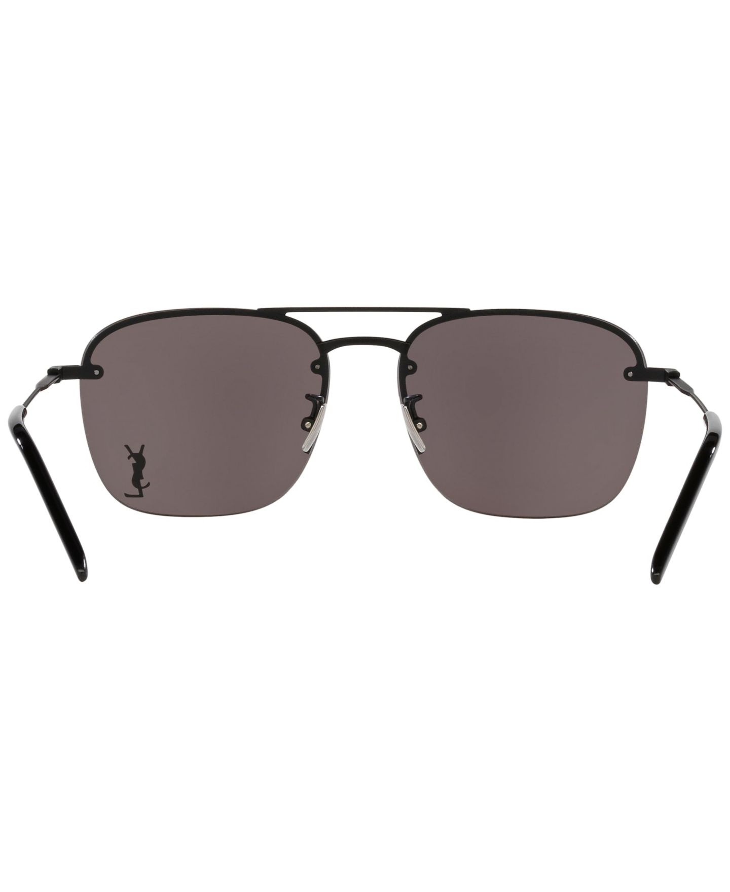Женские солнцезащитные очки Saint Laurent SL 309 M Sunglasses, цвет: Чёрный — фото 4