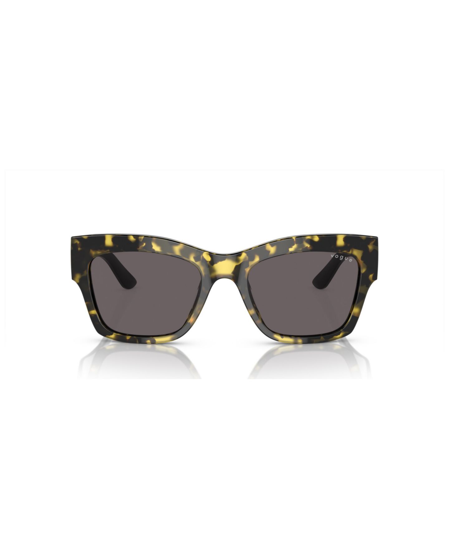 Женские солнцезащитные очки Vogue Eyewear Rectangle Sunglasses, VO5524S, цвет: Жёлтый черепаховый — фото 2