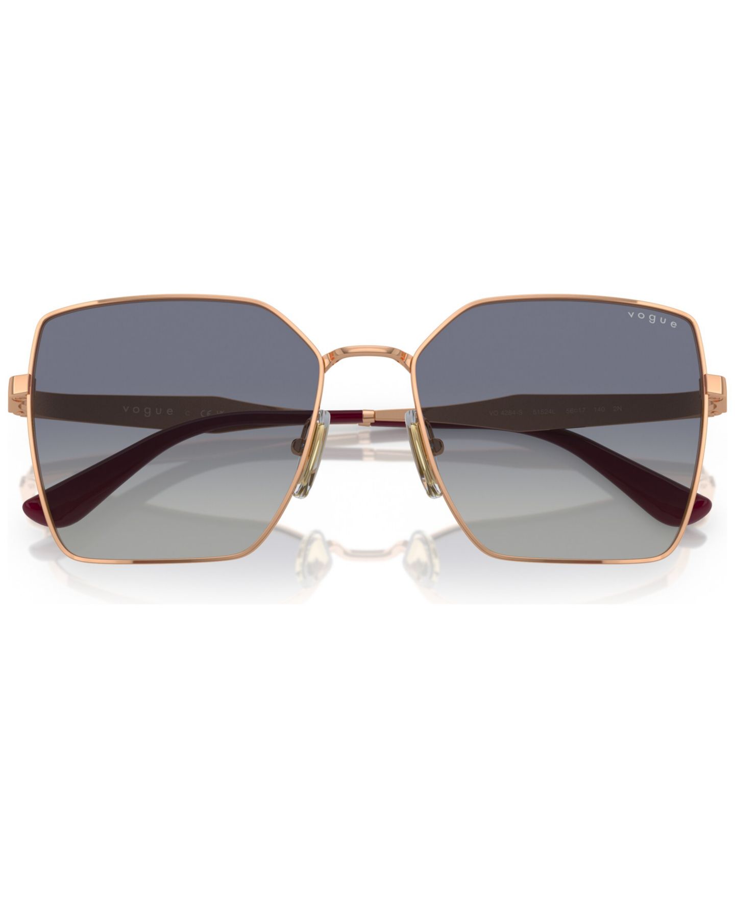 Женские солнцезащитные очки Vogue Eyewear Sunglasses, Gradient VO4284S, цвет: Розовое золото — фото 5