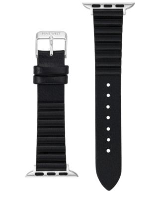 Women's Black Faux Leather Band designed for Apple Watch&reg; 42mm (Series 10) & 38/40/41mm